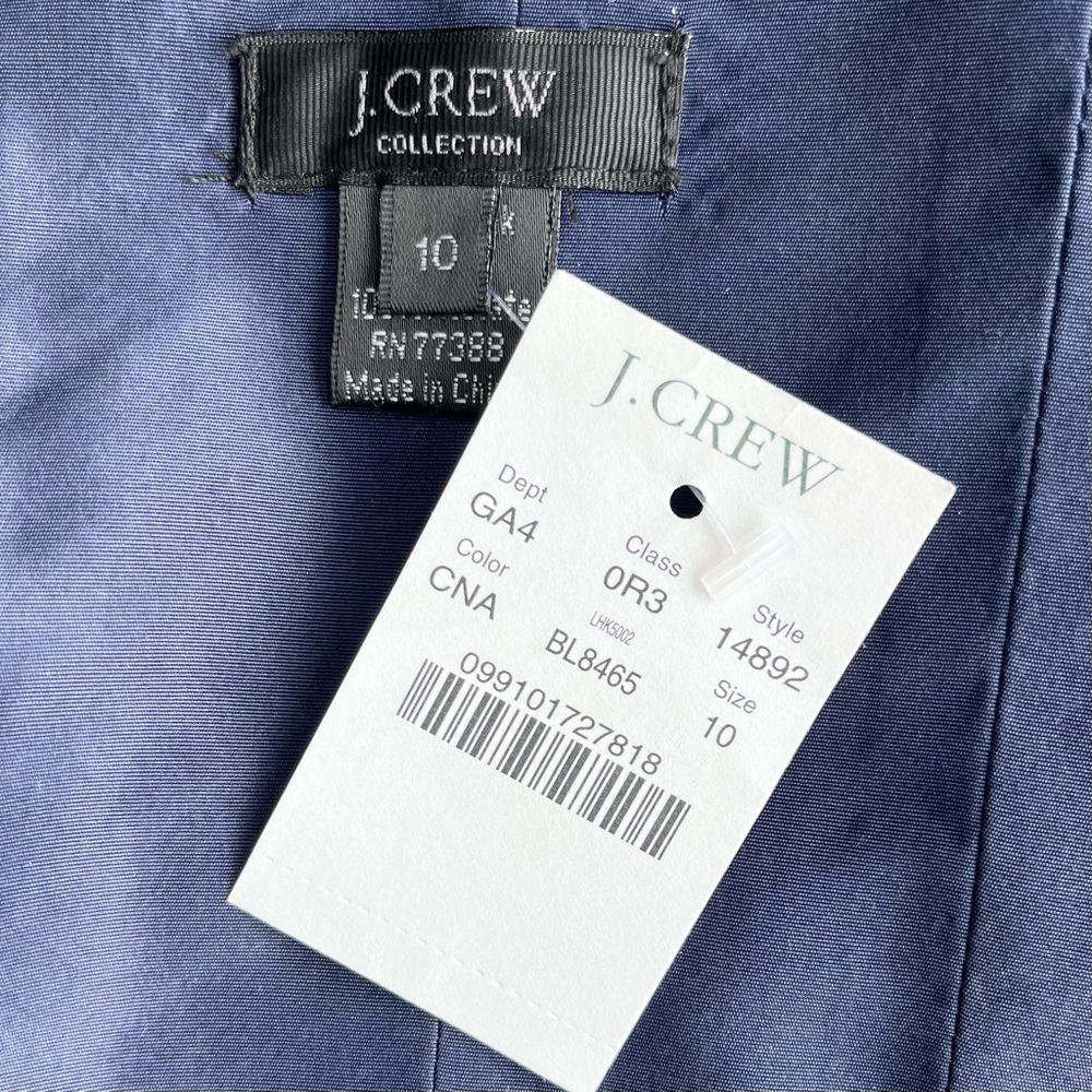 J. Crew Collection Royal Blue Strapless Formal Rose Dress - Picture 6 of 6